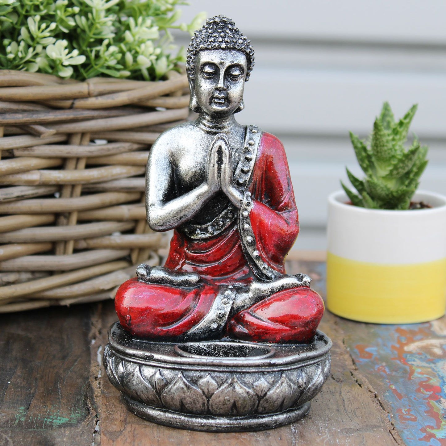 Buddha lysestage rød medium