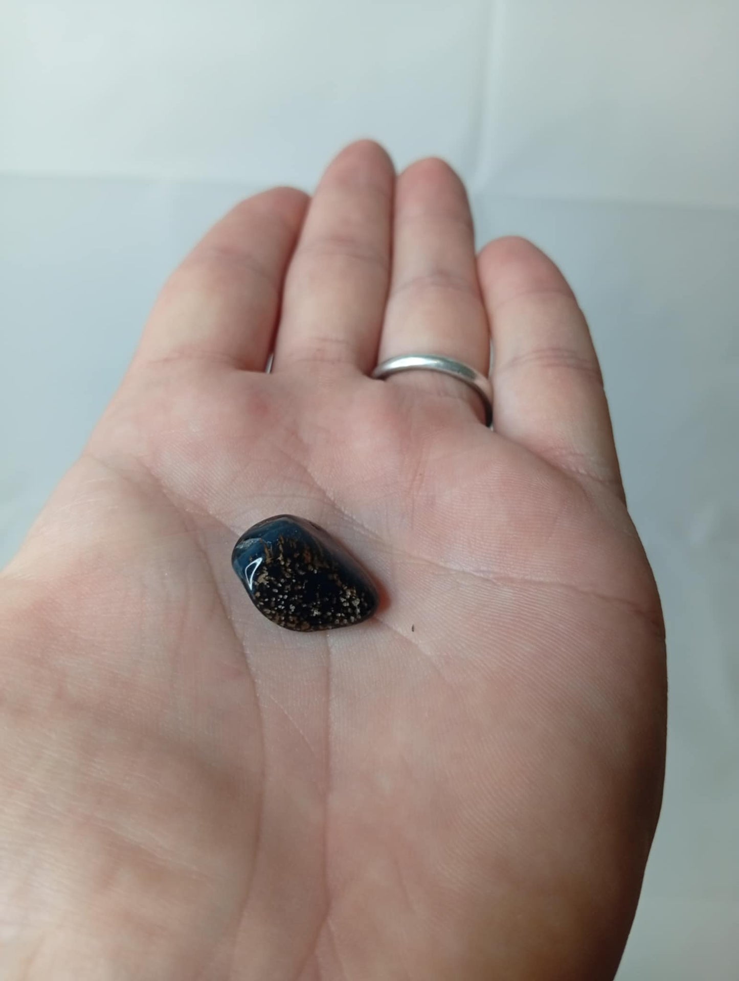 Mini blå tiger øje 1 stk