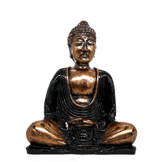 Sort og guld Buddha mellem