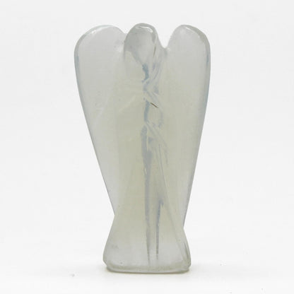 Håndskåret Ædelstensengel – Opalit