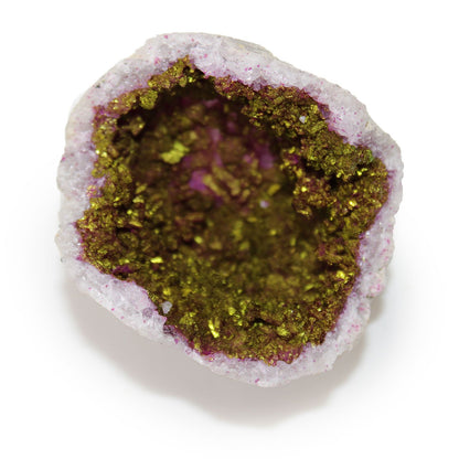 Calsite Geode Pink og Guld