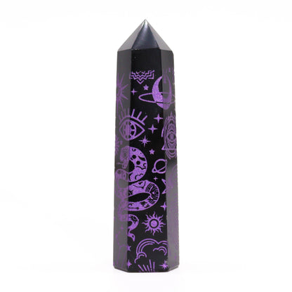 Lilla Himmelsk Obsidian Obelisk 9 cm