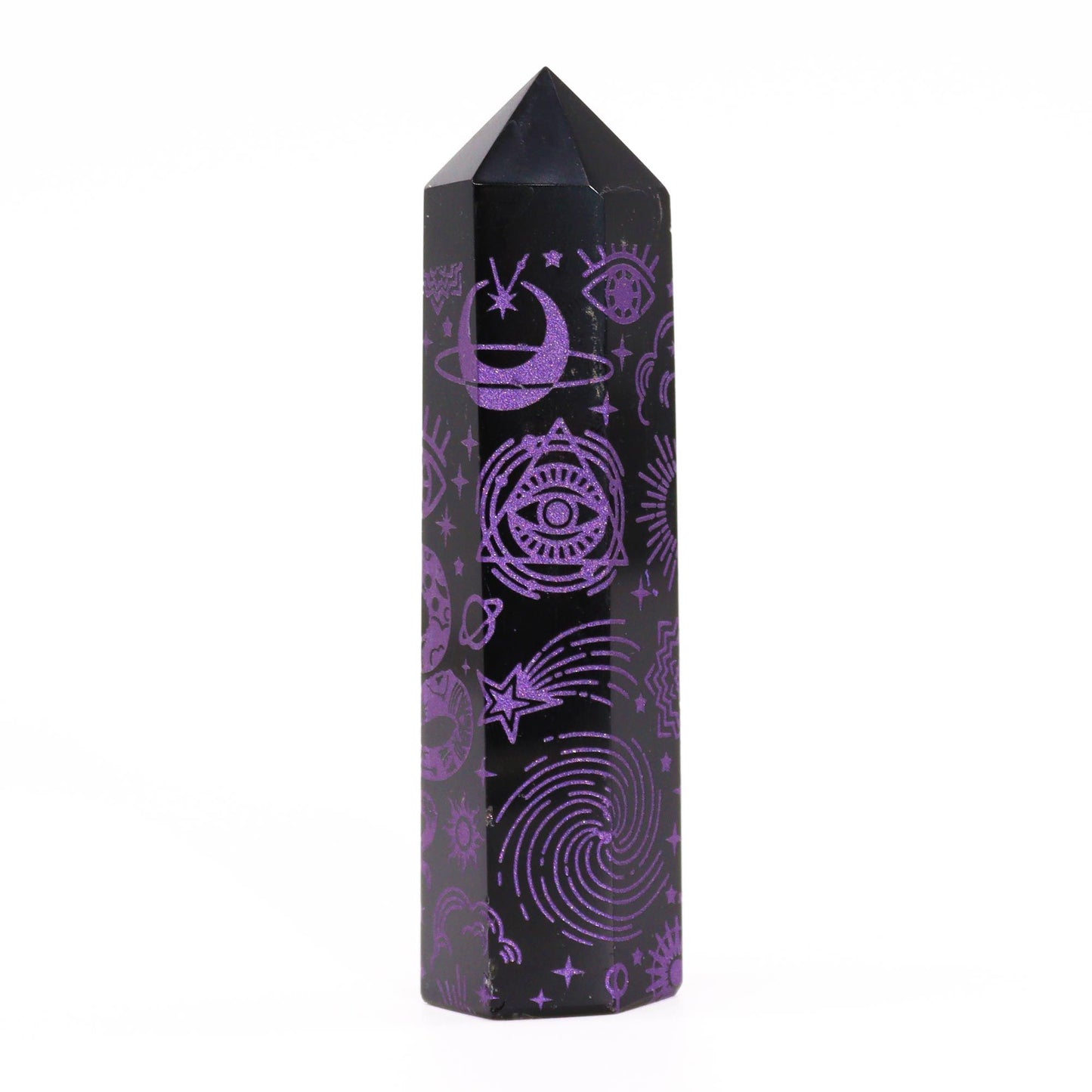 Lilla Himmelsk Obsidian Obelisk 9 cm