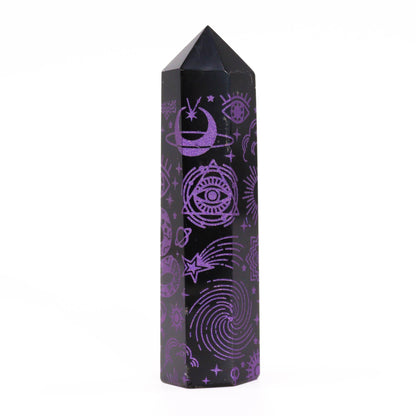 Lilla Himmelsk Obsidian Obelisk 9 cm