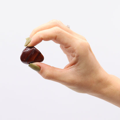 Afrikanske Ædelsten Rød Tigerøje 12 stk