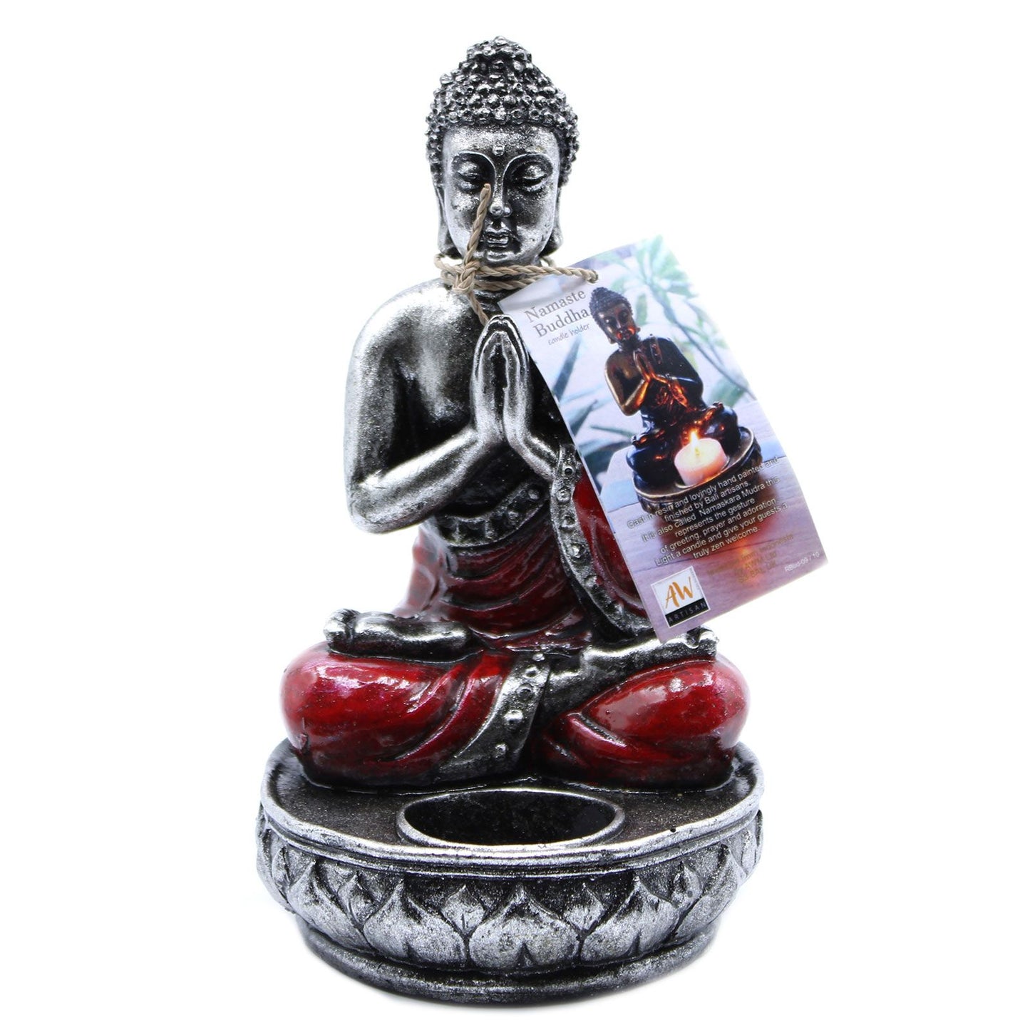 Buddha lysestage rød medium