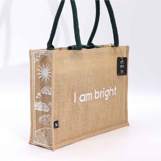 Jute taske I am Bright
