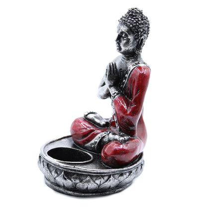 Buddha lysestage rød medium