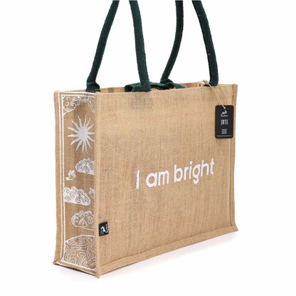 Jute taske I am Bright