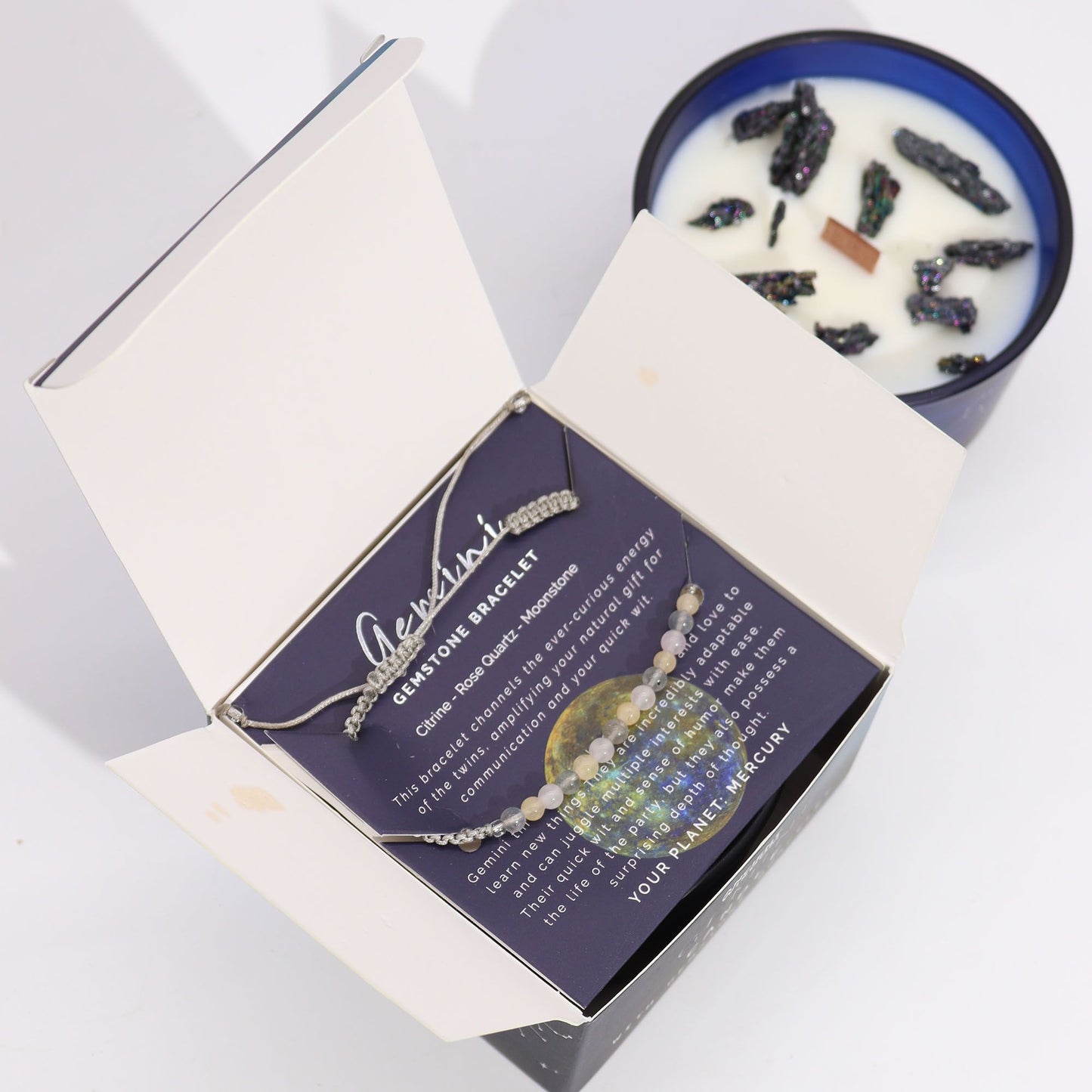 Krystal Duftlys og armbånd tvilling