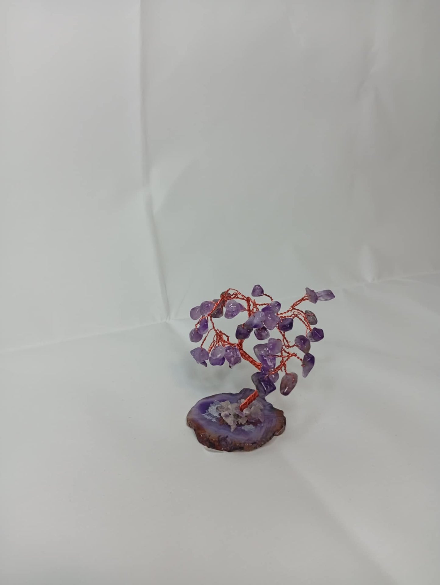 Lille Krystal træ ametyst på agat 35 sten